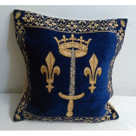 Housse de coussin armes de Ste Jeanne d’Arc