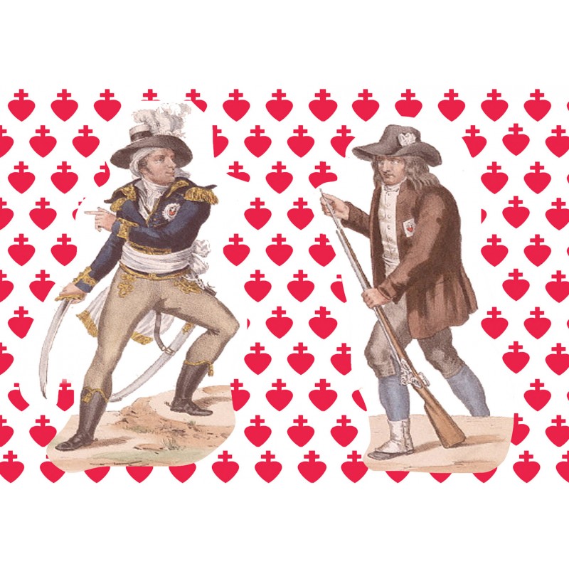 Carte postale François Athanase Charette de la Contrie et le Chouan.