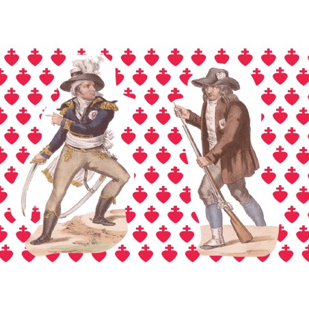 Carte postale François Athanase Charette de la Contrie et le Chouan.