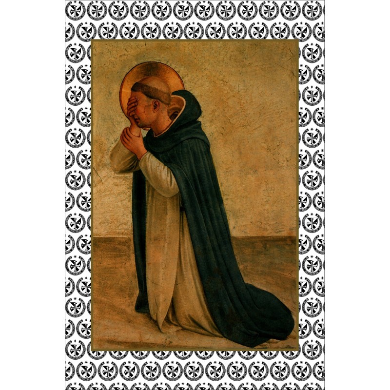 Carte postale Saint Dominique à genoux