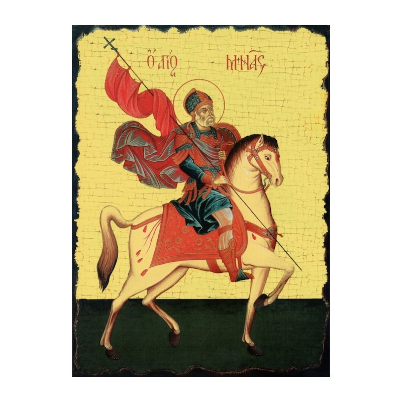 Carte postale Icône Saint Menas à cheval