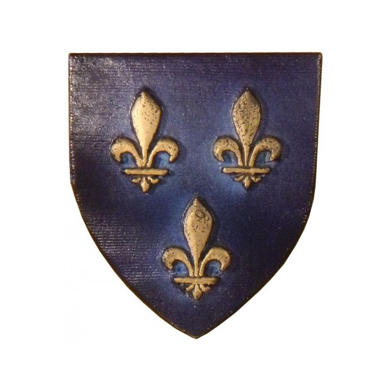petit blason de l'Ile de France. Ecu du Roi de France. Blason du Roi de France