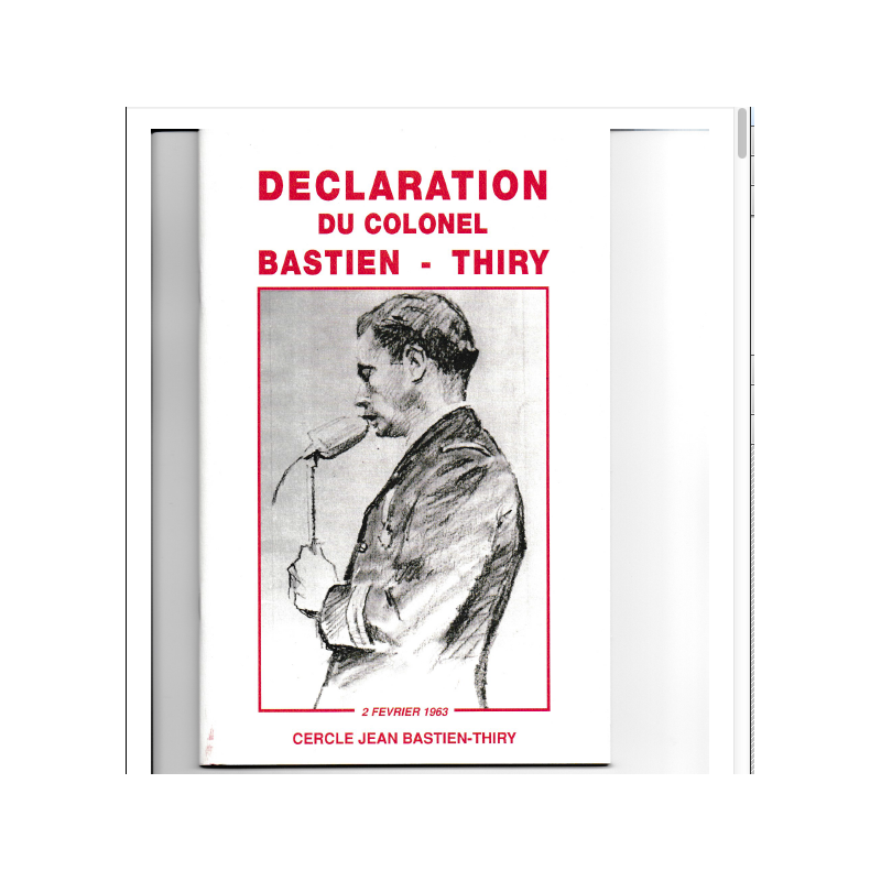 Déclaration du Colonel Bastien-Thiry