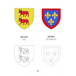 Coloriage éducatif chevaliers et provinces de France : Cahier N°1