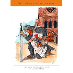 Coloriage éducatif chevaliers et provinces de France : Cahier N°1