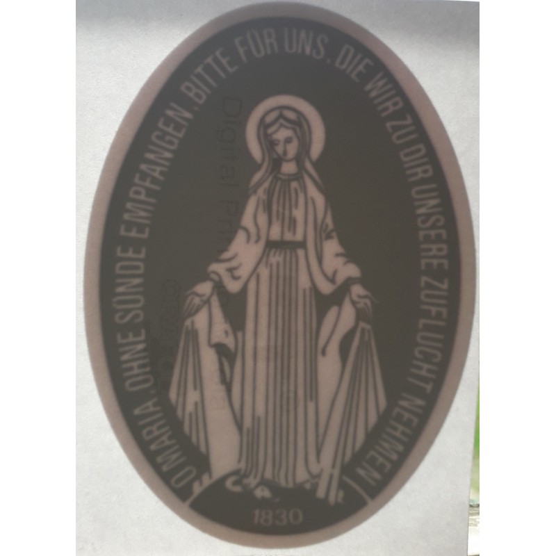 Aufkleber Heilige Jungfrau Maria für Scheibe vierge Marie