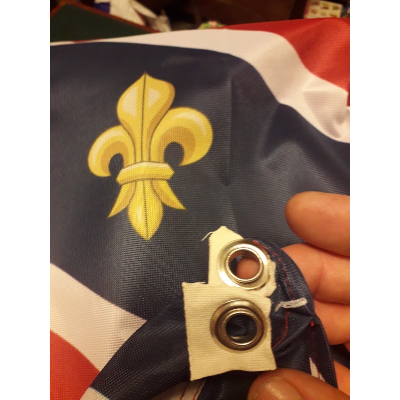 Etendard de la Grande Louisiane, de la France d'Amérique. Etendard des 14 états de l'Amérique française