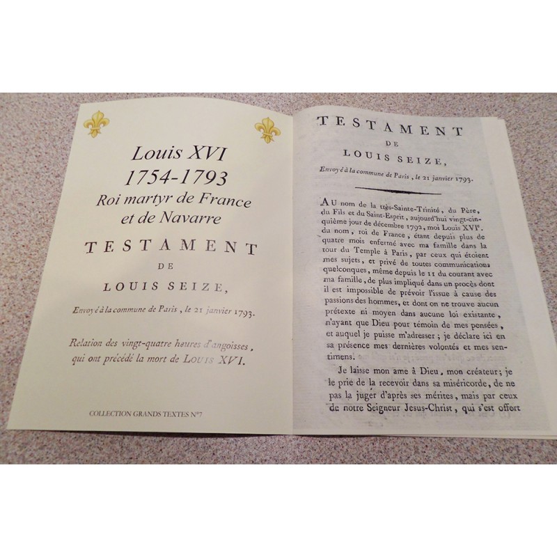 Testament du roi Louis XVI