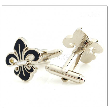 boutons de manchettes fleurs de lys