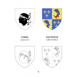 Coloriage éducatif chevaliers et provinces de France : Cahier N°2