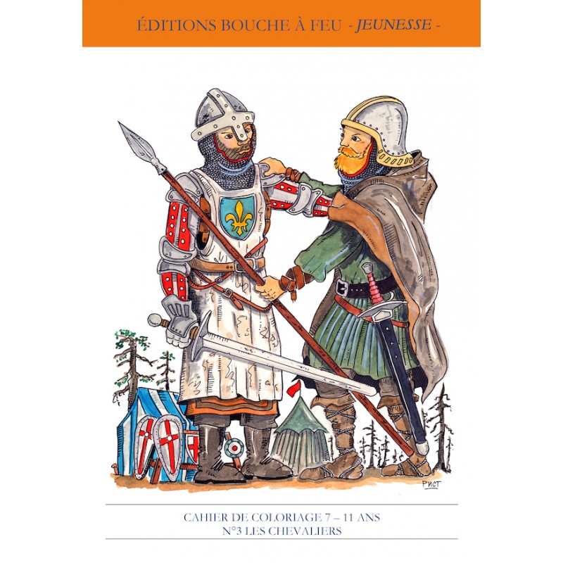 Coloriage éducatif chevaliers et provinces de France : Cahier N°3