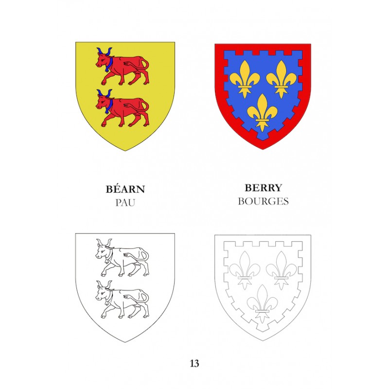 Cahier de coloriage éducatif chevaliers et provinces de France