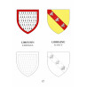 Coloriage éducatif chevaliers et provinces de France : Lot des 3 cahiers