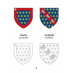 Coloriage éducatif chevaliers et provinces de France : Lot des 3 cahiers