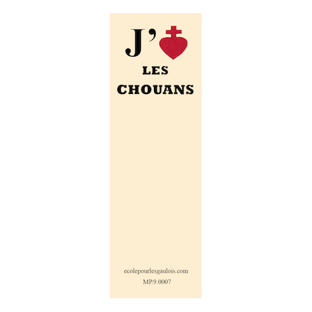 Marque page "J'aime les Chouans"