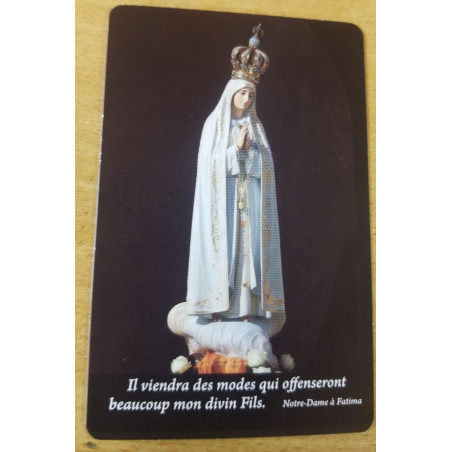 Carte Notre Dame de Fatima et la mode