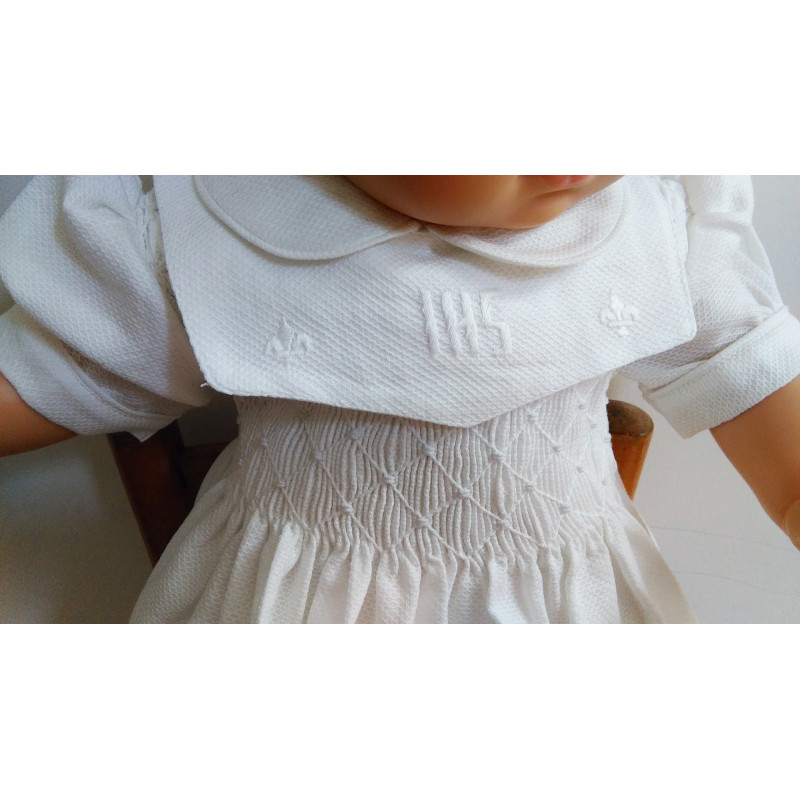 Barboteuse de baptême blanche
