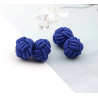 Boutons de manchettes  ronds bleu roi