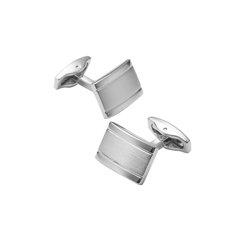 Boutons manchettes rectangulaires métal