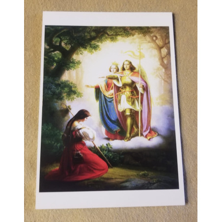 Carte postale sainte Jeanne d'Arc écoute ses voix