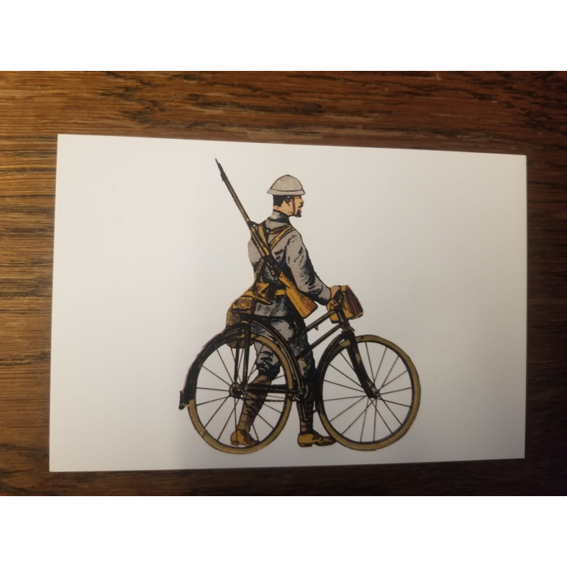 Carte postale Chasseur cycliste : guerre de 14/18