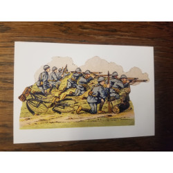 Carte postale tir d'infanterie : guerre de 14/18