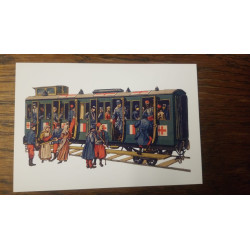 Carte postale wagon sanitaire : guerre de 14/18