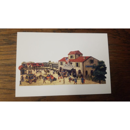 Carte postale gare d'évacuation sanitaire 2 : guerre de 14/18