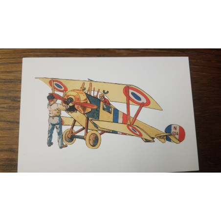 Carte postale avion de chasse : guerre de 14/18