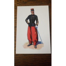 Carte postale Officier (2) Zouaves 1832