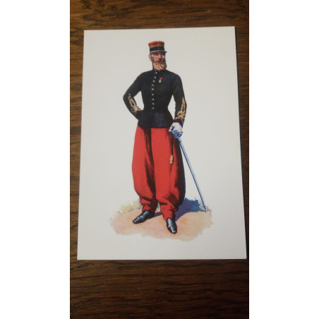 Carte postale Officier (2) Zouaves 1832
