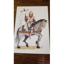 Carte postale chevalier pour enfants