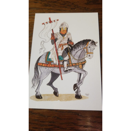 Carte postale chevalier pour enfants