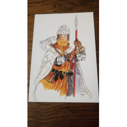 Carte postale chevalier pour enfants