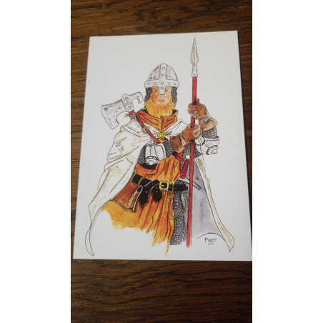 Carte postale chevalier pour enfants