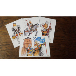 Carte postale chevalier pour enfants