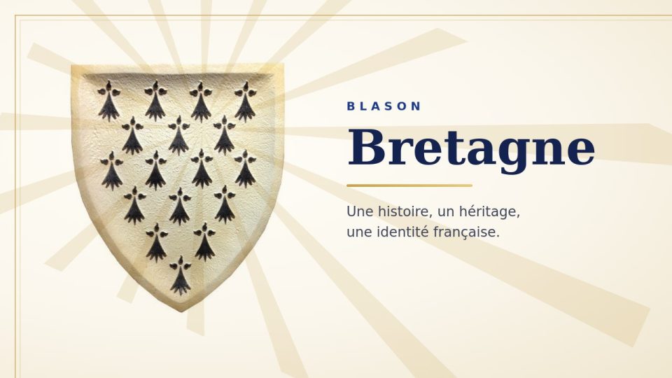 Blason de la Bretagne : écu blanc semé de mouchetures d’hermine noires