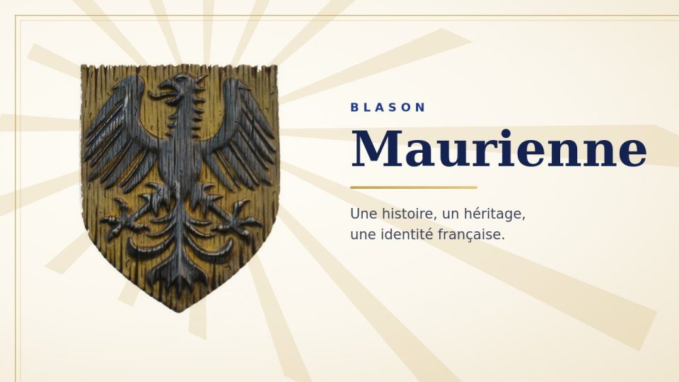 Blason de la Maurienne : un aigle noir aux ailes déployées sur fond d’or