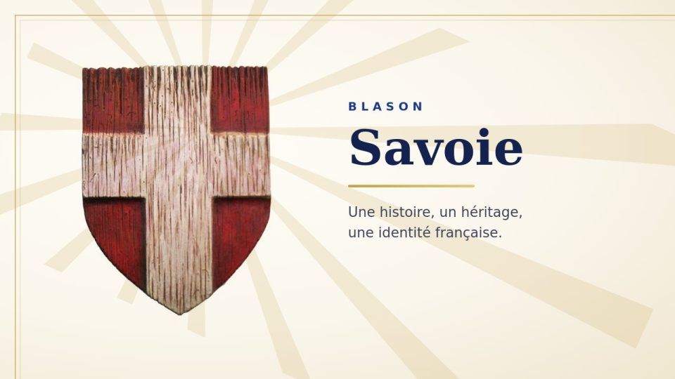 Blason de la Savoie : croix blanche pleine sur fond rouge